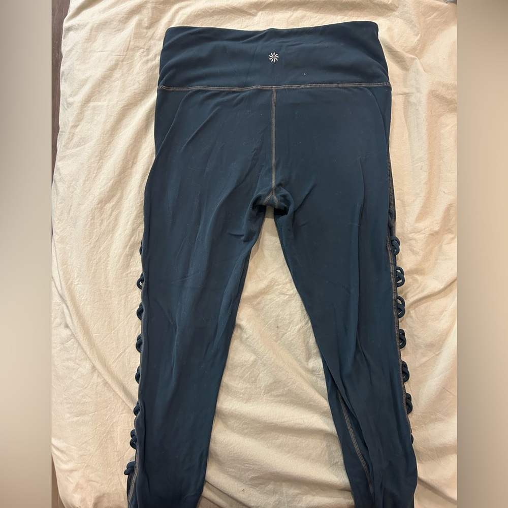 Athleta Cropped/Capri Leggings with side lacing